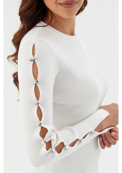Uzun Kol Fitilli Bluz Ekru fiyatları