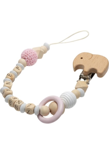 Fitifitibebe Doğal Ahşap Emzik Zinciri - Isme Özel Emzik Askısı Ahşap Emzik Zinciri Emzik Tutucu fırsatları