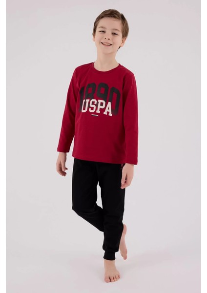 Litaetrend U.s. Polo Assn Uzun Kol Pijama Takım US2203-4 Bordo