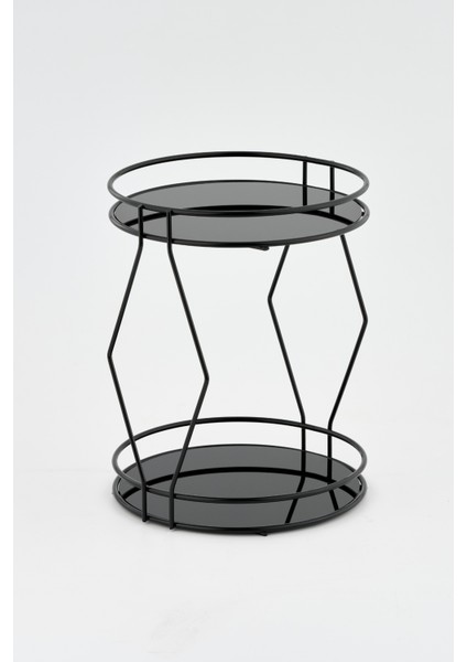 Siyah Iki Katlı Parfüm, Takı ve Kozmetik Düzenleyici Şık Banyo Organizeri, Pleksili fiyatları