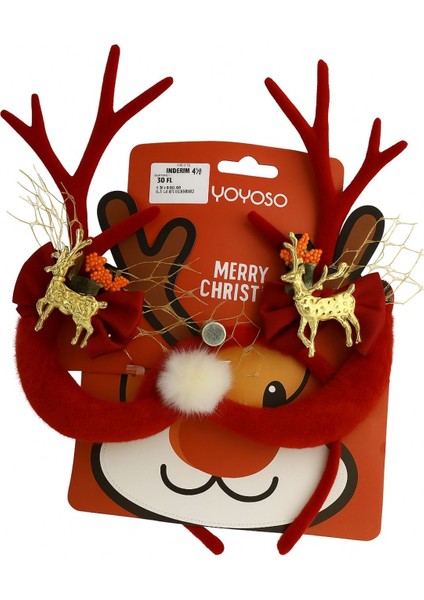 Yeni Yıl Geyik Detaylı Gözlük