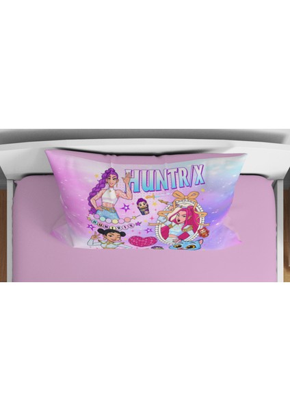 Huntrix Anime Baskılı 3D Dijital Baskılı Tek Kişilik Genç Kız Nevresim Takımı fiyatları