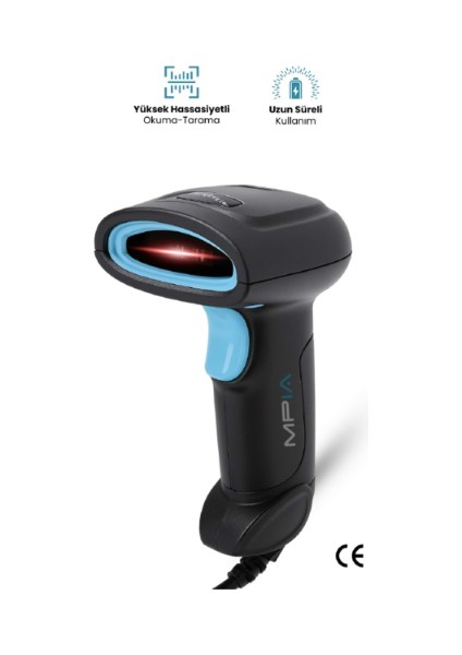 USB Kablolu 1d/2d Barkod &amp; Karekod Okuyucu