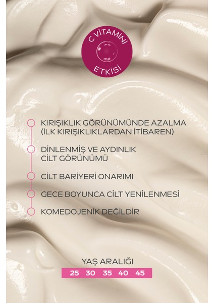 Gül Özlü Nemlendirici ve Kırışıklık Karşıtı Gece Bakım Kremi 40ML indirimleri