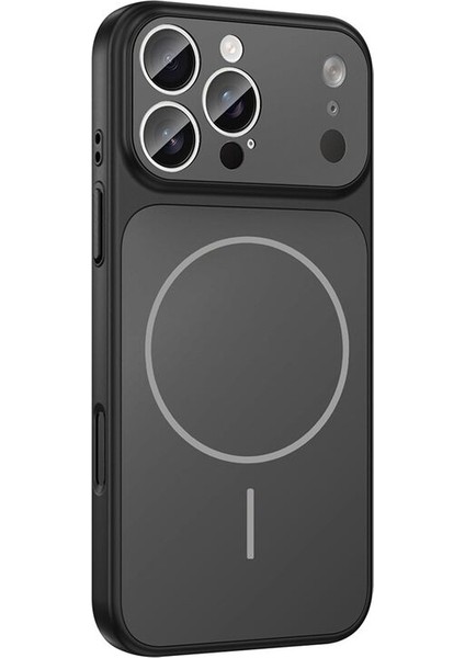 Apple iPhone 16 Pro Uyumlu Kılıf Zebana Titanmag Colorshield Kılıf (Kablosuz Şarj) Siyah fiyatları