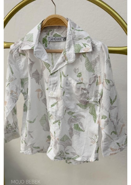 Mojo Erkek Bebek 1-4 Yaş Karışık Desenli Cepli Gömlek 22104 Ekru indirimleri