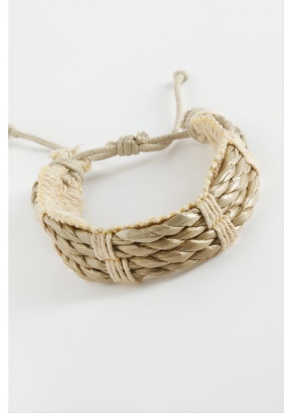 Örgülü Vinlex Deri Bileklik