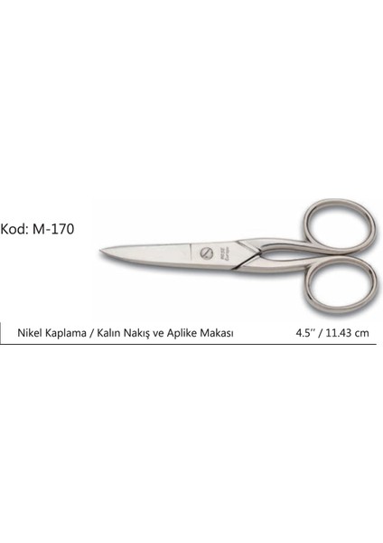 Rose Europe Kalın Nakış Makası Süper Kalite No:4.5 11,43 cm