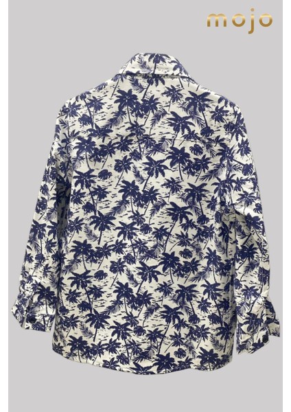 Erkek Bebek 1-5 Yaş Desenli Katlamalı Kol Gömlek 4015 Lacivert indirimleri