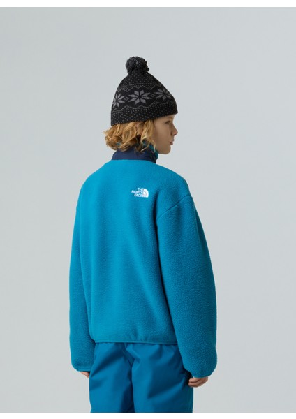 Düz Mavi Erkek Çocuk Polar Üst NF0A8AZGDDI1-B Yumıorı Full Zıp Jac fırsatları