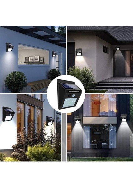 Güneş Enerjili Sensörlü Duvar Lambası Bahçe Lamba Suya Dayanıklı Bahçe Ayd? - M296R653-K73