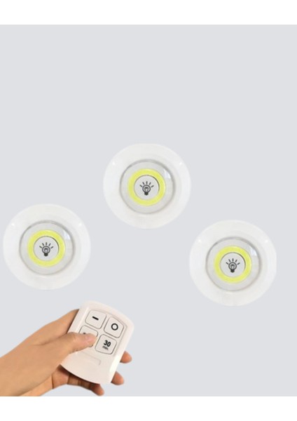 Kablosuz Gün Işığı 3’lü LED Spot Lamba Kumandalı - M347B791-N89347 modelleri
