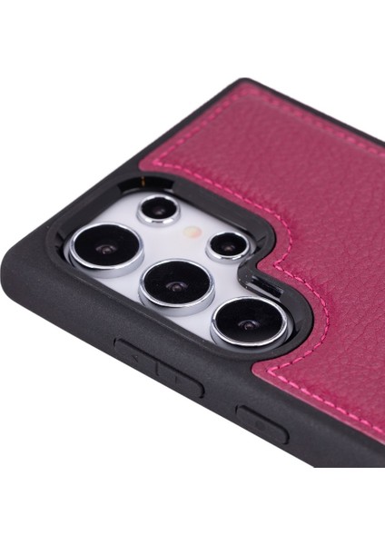 Samsung Galaxy S24 Ultra Uyumlu Deri Arka Kapak Gül Kurusu fırsatları