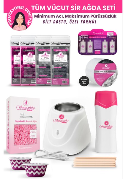 Ağda Seti Boncuk Ağda + Kuaför Ağdası + Sir Ağda Makineli Ağda Seti