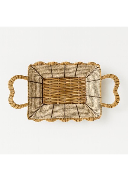 Dikdörtgen Hasır Ekmek Sepeti-26 cm x 20 cm x 7 cm modelleri