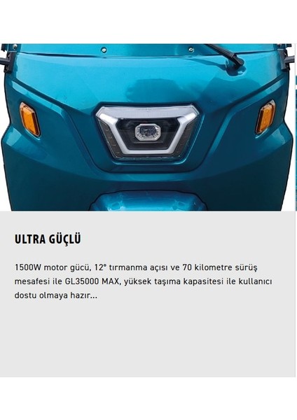 GL35000 Elektrikli Pikap Kabinli Yeşil fiyatları