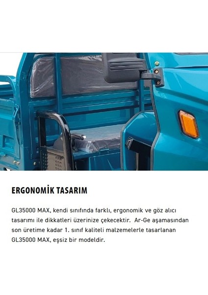 GL35000 Elektrikli Pikap Kabinli Yeşil modelleri