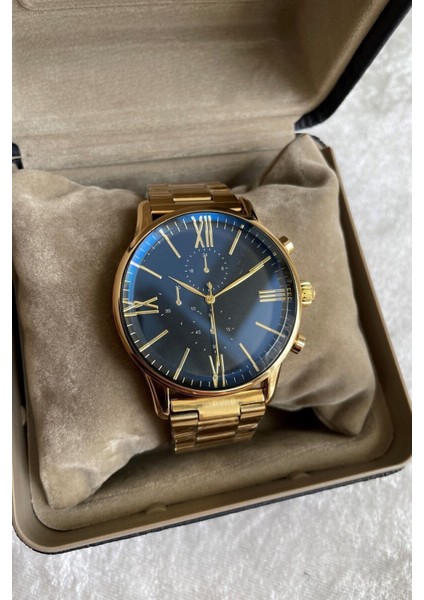 Özel Kutulu Yeni Sezon Gold Renk Çelik Kordon Yansımalı Ekran Erkek Saati fırsatları