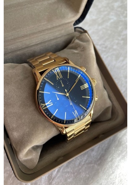 Özel Kutulu Yeni Sezon Gold Renk Çelik Kordon Yansımalı Ekran Erkek Saati indirimleri