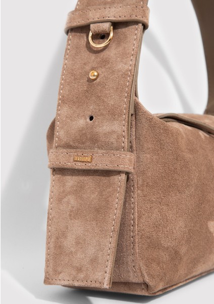 Süet Deri Kahverengi Kol Çantası 1913697-70367 indirimleri