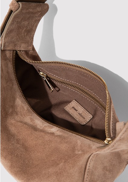 Süet Deri Kahverengi Kol Çantası 1913697-70367
