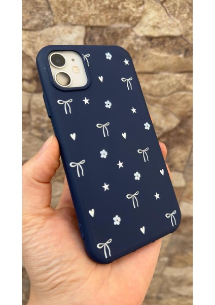 Iphone 11 Uyumlu Mini Fiyonk Desenli Silikon Darbe Emici Klasik Korumalı Rubber Kılıf 277 modelleri