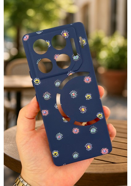 Infinix Gt 20 Pro-Mini Evıl Eye Desenli Silikon Darbe Emici Klasik Korumalı Rubber Kılıf