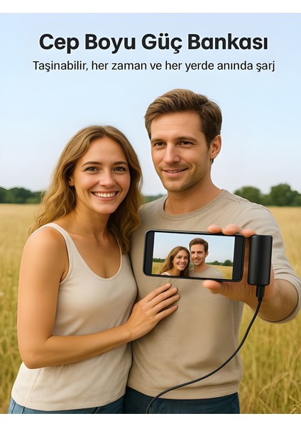 Fp07 5000mah Type-c 20w Ultra Hızlı Şarj Elektronik Taşınabilir Batarya Lcd MİNİ Powerbank Telefon modelleri