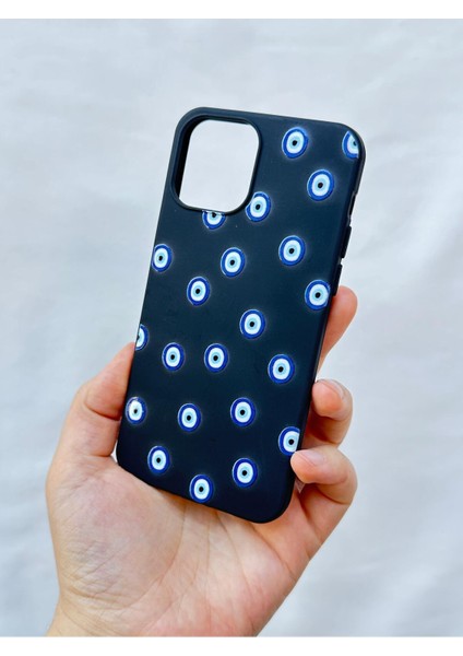 iPhone 13/14 -Nazar Boncuk Desenli Silikon Darbe Emici Klasik Korumalı Rubber KILIF277 fırsatları