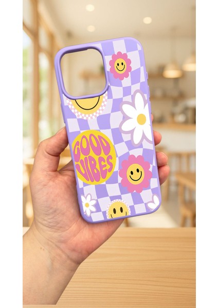 iPhone 15 Pro Max -Good Vibes Silikon Darbe Emici Klasik Korumalı Rubber Kılıf
