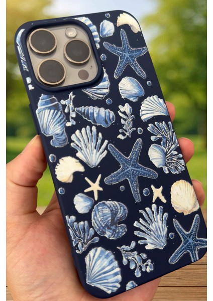 iPhone 16 Pro Max Uyumlu Deniz Kabuğu Desenli Silikon Darbe Emici Klasik Korumalı Rubber Kılıf indirimleri
