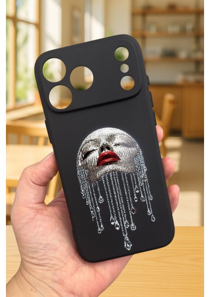 iPhone 17 Pro Uyumlu Dıamond Silikon Darbe Emici Klasik Korumalı Rubber Kılıf