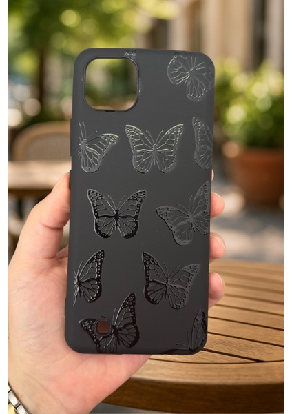 Realme C11 -Siyah Kelebek Desenli Silikon Darbe Emici Klasik Korumalı Rubber Kılıf fiyatları