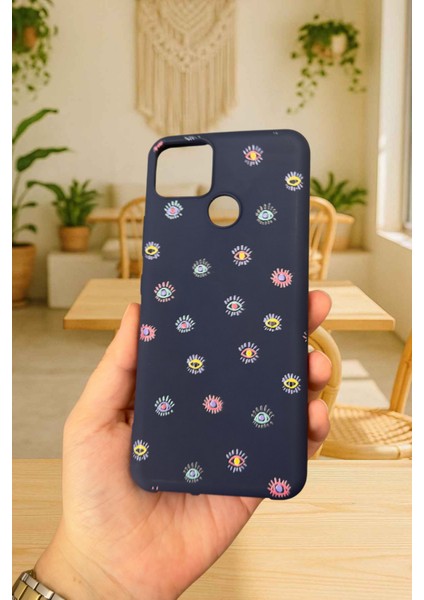 Realme C25 - Mini Evıl Eye Desenli Silikon Darbe Emici Klasik Korumalı Rubber Kılıf fiyatları