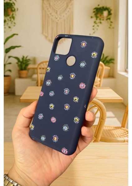 Realme C25 - Mini Evıl Eye Desenli Silikon Darbe Emici Klasik Korumalı Rubber Kılıf modelleri