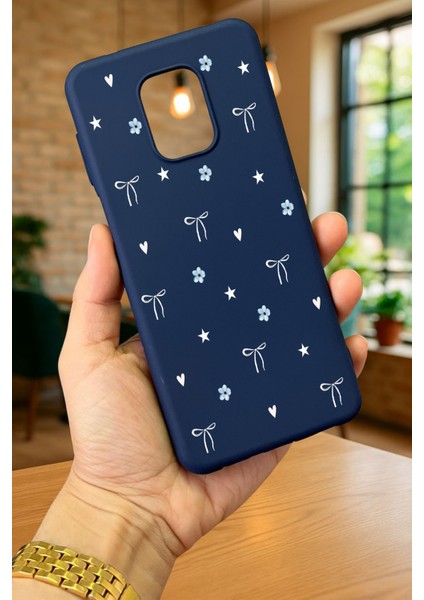 Redmi Note 9 Pro/9s Uyumlu Mini Fiyonk Desenli Silikon Darbe Emici Klasik Korumalı Rubber Kılıf