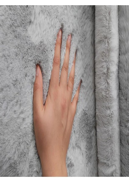 Açık Gri Yuvarlak Kaymaz Taban Halı Yıkanabilir Dekoratif Peluş Halı fırsatları