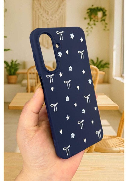 Samsung Galaxy A56 Uyumlu Mini Fiyonk Desenli Silikon Darbe Emici Klasik Korumalı Rubber Kılıf modelleri