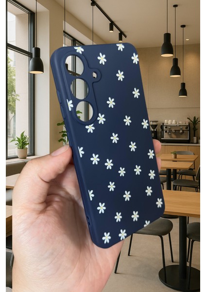 Samsung Galaxy M14 - Mini Papatya Desenli Silikon Darbe Emici Klasik Korumalı Rubber Kılıf modelleri