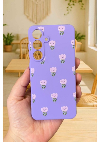 Samsung Galaxy M34 - Mini Lale Desenli Silikon Darbe Emici Klasik Korumalı Rubber Kılıf fiyatları
