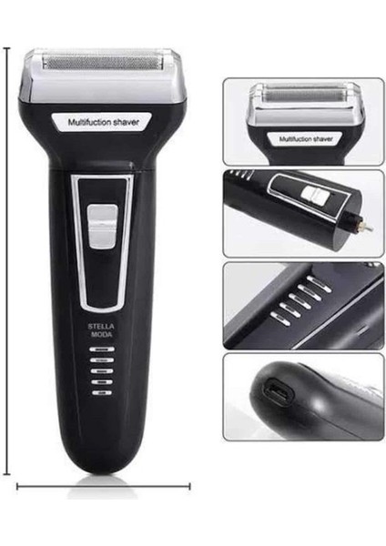 3'lü Set Saç Sakal Kesme Traş Makinesi Burun Kılı Alma Tıraş Makinesi - M860R761-K55860 modelleri