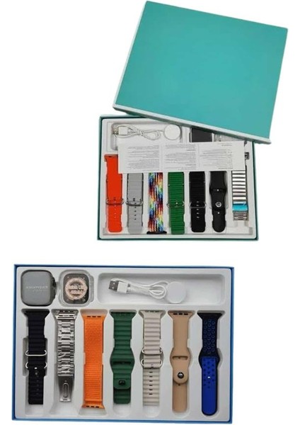 7 Kordonlu Unisex Akıllı Saat Çoklu Kordon Seçeneği Amoled Ekran - M640R063-K06640 modelleri