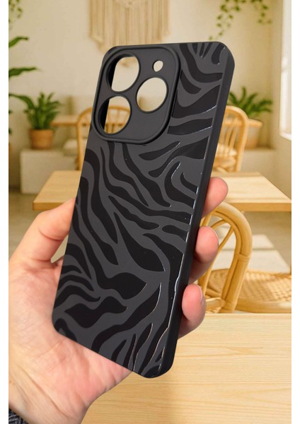 Tecno Spark 10 Pro Uyumlu Zebra Desenli Silikon Darbe Emici Rubber Kılıf modelleri