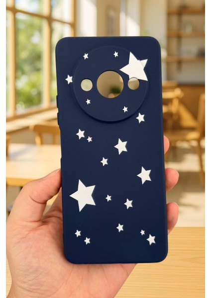 Xiaomi Redmi A3 Uyumlu Mini Yıldız Desenli Silikon Darbe Emici Klasik Korumalı Rubber Kılıf fiyatları