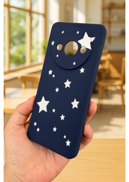 Xiaomi Redmi A3 Uyumlu Mini Yıldız Desenli Silikon Darbe Emici Klasik Korumalı Rubber Kılıf modelleri