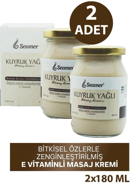 Kuyruk Yağı Masaj Kremi 180 ml 2 Adet