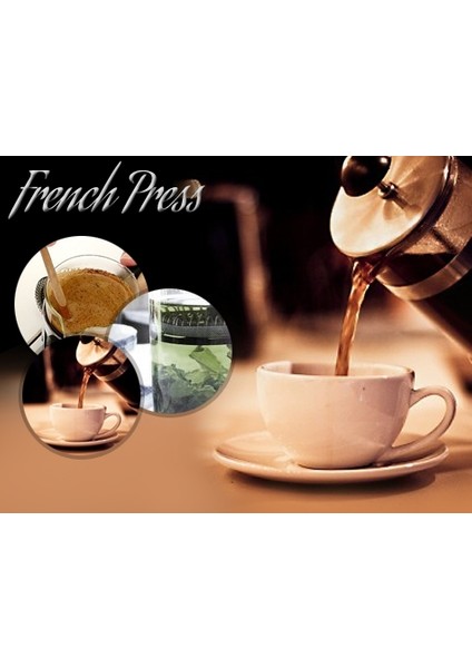 Filtre Kahve Makinesi French Press Süzgeçli - 350ML