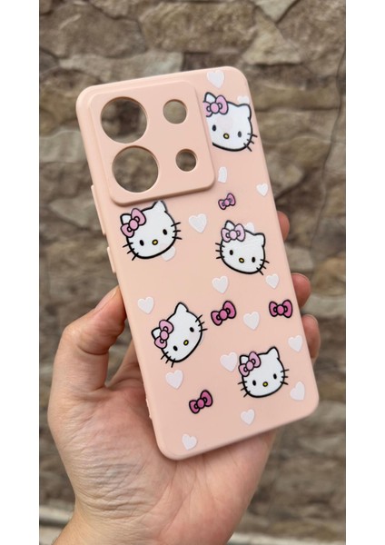 Xiaomi Redmi Note 13 Pro 5g Uyumlu Hello Kity Silikon Darbe Emici Klasik Korumalı Rubber Kılıf