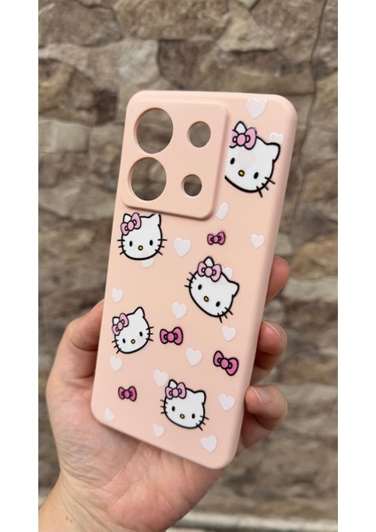 Xiaomi Redmi Note 13 Pro 5g Uyumlu Hello Kity Silikon Darbe Emici Klasik Korumalı Rubber Kılıf