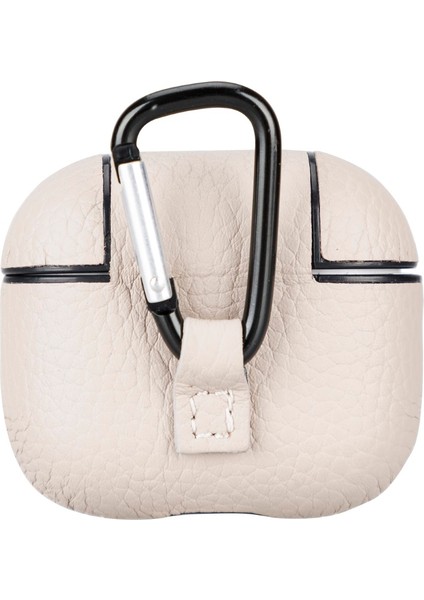 Apple Airpods 3.nesil Uyumlu Deri Kılıf Juni Erc3 Bej modelleri